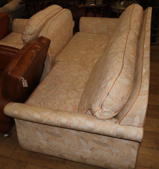 A three seater Collins and Hayes sofa and armchair